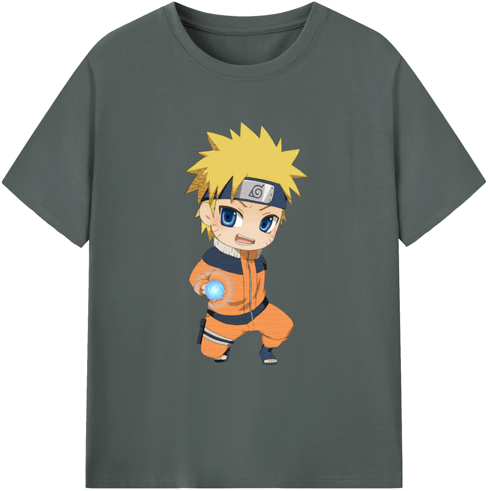 （画像用） NARUTO -ナルト- うずまき ナルト Uzumaki Naruto 綿100％ メンズ半袖Tシャツ｜肌触りやわらか＆通気性